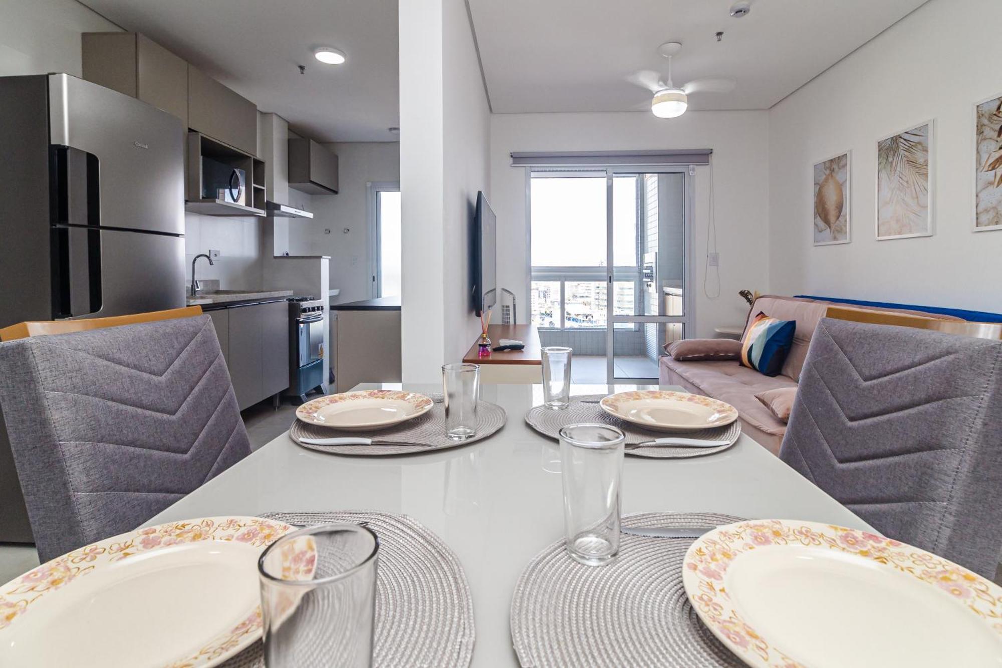 Apto Otima Localizacao A 100M Da Praia, Piscina, Ar Condicionado, Garagem E Portaria 24H プライア・グランデ エクステリア 写真